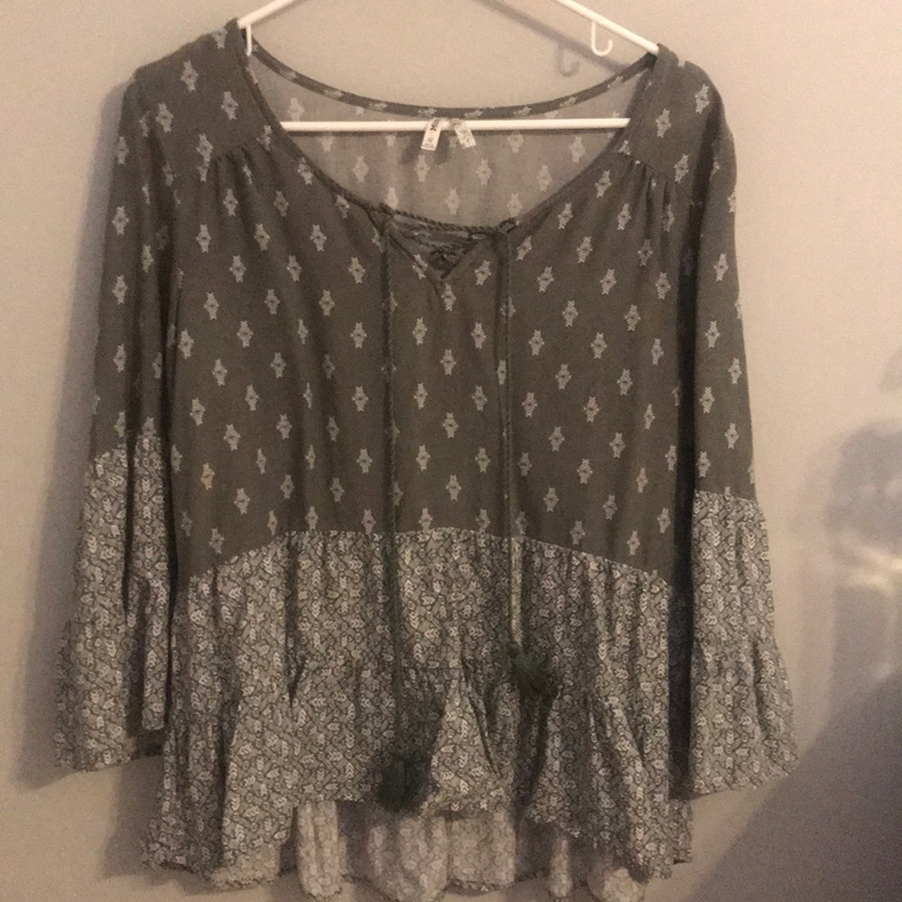Green blouse